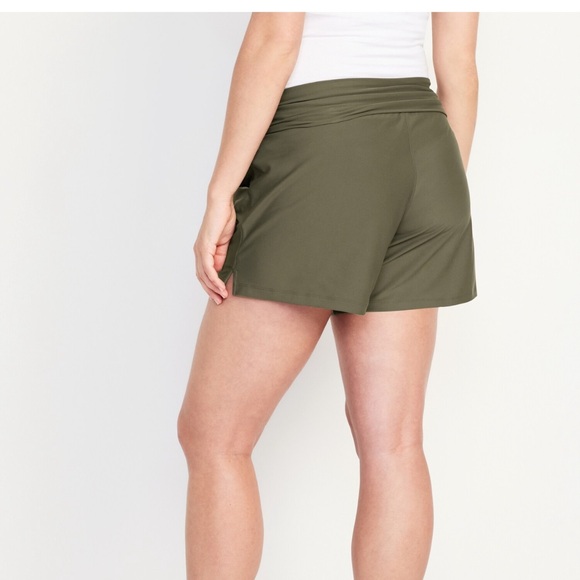 Maternity Roll Over Waist PowerSoft Shorts - Picture 2 of 5